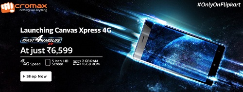 India Desire : Micromax Canvas Xpress 4G At Rs. 6599 Only- Flipkart